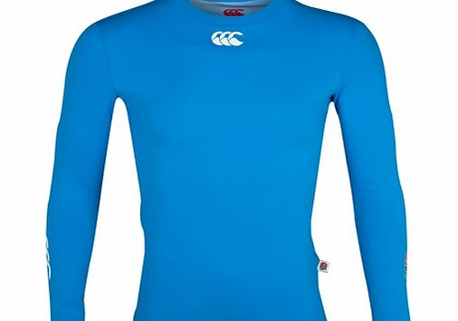 England Cold Baselayer Top - Vivid Blue - Long