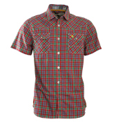 Canterbury Leeston Green and Red Check Shirt