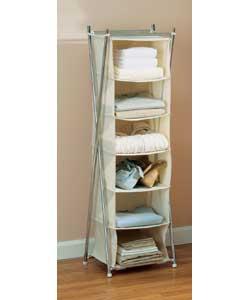 and Chrome Finish 6-shelf Sweater Unit