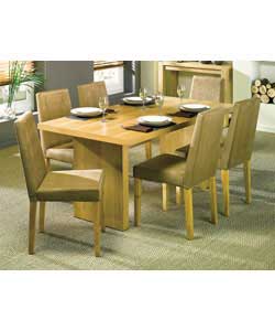 capri Ash Veneer Table with 4 Joanne Chairs