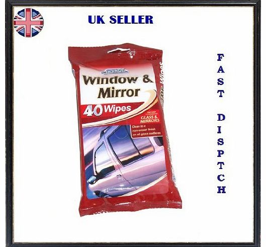 Car Pride Window & Mirror Wipes 40pk