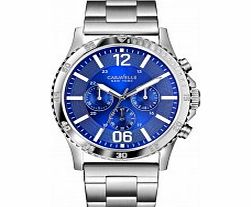 Caravelle New York Mens Logan Silver Chronograph