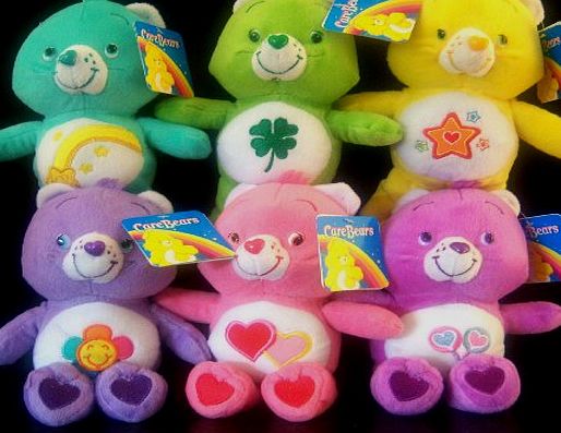 Care Bears 8`` CARE BEARS SET OF 6 PLUSH SOFT TOYS FUNSHINE LAUGH A LOT HEART SONG SWEET DREAM SECRET BEST FRIEND