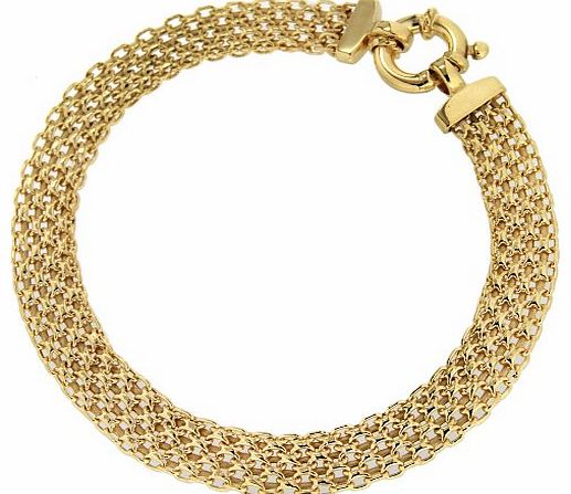 Carissima 9ct Yellow Gold Bismark Bracelet 19cm/7.5``