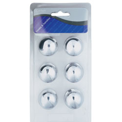 28mm Chrome Knobs - Pack Of 6