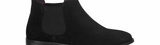 Black suede Chelsea boots