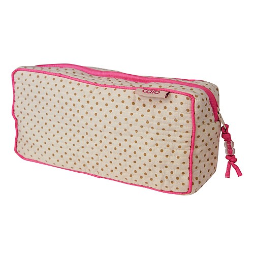 Caro London Polka Dot Makeup Clutch Bag