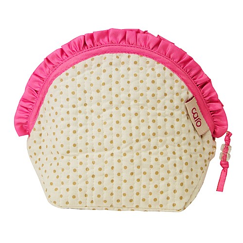 Caro London Polka Dot Shell Make Up Purse