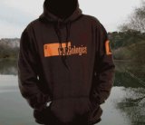 Chocolate Hoodie with Orange Print