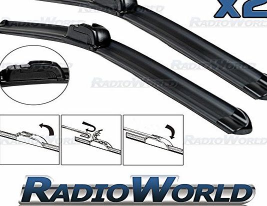 Carsio Aero Front Windscreen/Window Flat Beam Car Wiper Blades 20`` 23`` Pair Upgrade