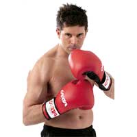 Elasticated Wrist PU Boxing Gloves 14oz