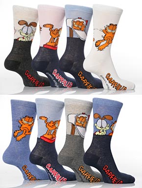 Ladies 3 Pairs TM Garfield and Odie Socks Assorted Pack