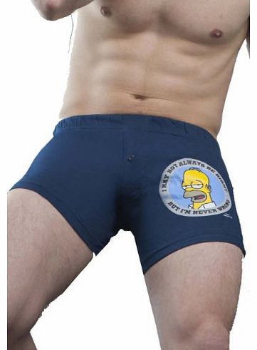 Cartoon Heroes Mens 1 Pair TM Simpsons Boxer Shorts - Large - Navy