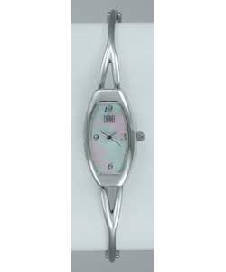 Ladies Quartz Sterling Silver Bangle Watch