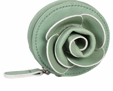 CASA DI BORSE Leather Corsage Coin Purse