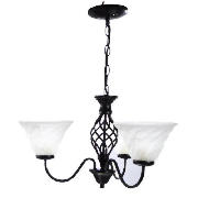 Casablanca 3 Way Ceiling Light, Black