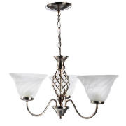 Casablanca 3 Way Ceiling Light, Satin Nickel