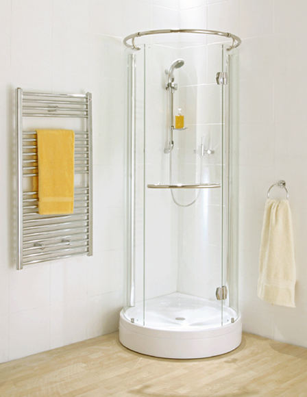 Panorama Circular Corner Shower Enclosure Right with Tray