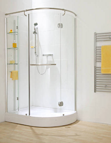 Storage Off-set Corner Shower Enclosure