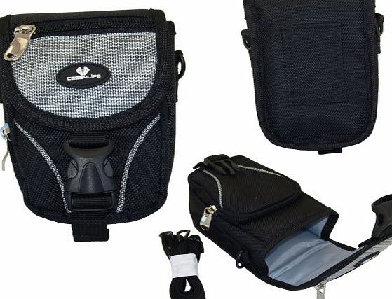 Case4Life Black/Grey Large Digital Camera and Accessory Case for Sony Cyber-shot DSC-HX, DSC-H, DSC-J, DSC-TX, DSC-WX, DSC-W Series - Lifetime Guarantee