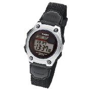 CASIO BLACK FABRIC STRAP DIGITAL WATCH