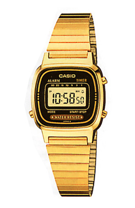 Casio Ladies Alarm Chrono Digital Watch LA670WGA