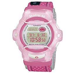 Ladies Baby G Pink Telememo Watch Cloth