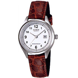 Casio Mens Quartz Watch Brown Leather MTP 1175E