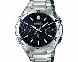 Casio Mens Wave Ceptor Silver Chronograph Watch