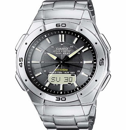 Casio WVA-470DE-1AVEF Radio Controlled Analog and Digital Quartz Multifunction Watch with Chronograph, Tim