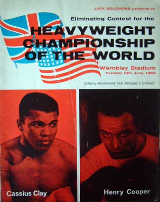 Clay v Henry Cooper programme 18.6.63