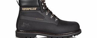 Mens Sleater black leather ankle boots