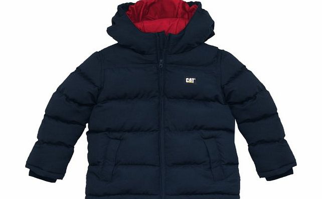 Caterpillar Boys Padded Winter Puffer Jacket (4-5 Years, Navy)