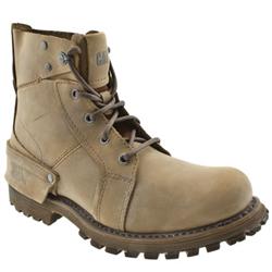 Male Caterpillar Peril Nubuck Upper Casual Boots in Natural