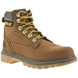 Male Caterpillar Stick Shift Nubuck Upper Casual Boots in Tan