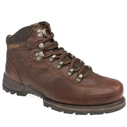 Male Erpillar Akon Leather Upper Casual Boots in Brown, Dark Brown