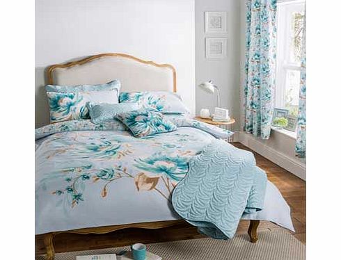 Catherine Lansfield Duck Egg Flora Duvet Cover