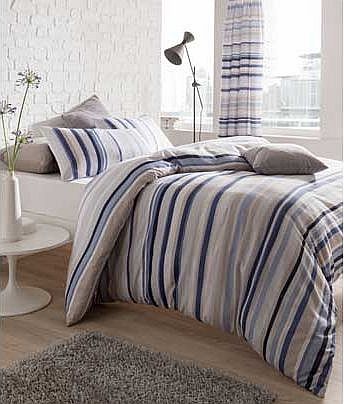 Catherine Lansfield Knitted Stripe Duvet Cover -