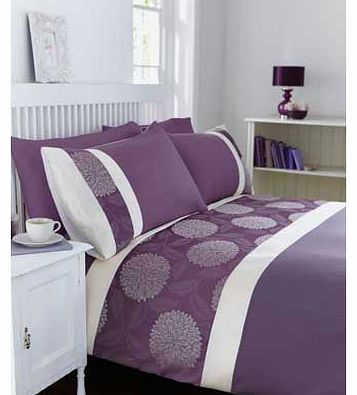 Catherine Lansfield Mei Duvet Cover Set - Purple - Double