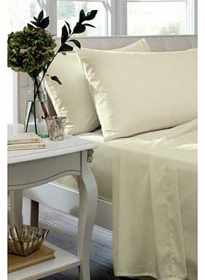 Percale Non Iron Cream Pair of Oxford Pillowcases