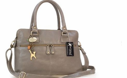 Catwalk Collection Handbags Catwalk Collection Large Shoulder Tote - Victoria - Grey