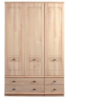 Caxton Furniture Florence 3 Door 4 Drawer Wardrobe