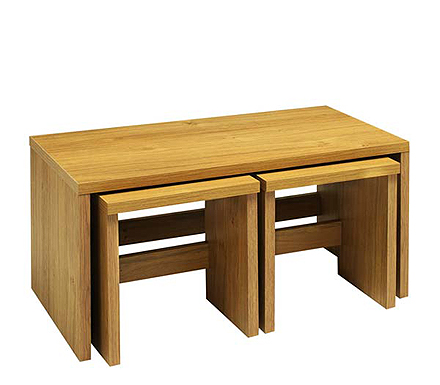 Caxton Furniture Strand Long Nest Of Tables in Oak