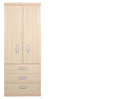 Furniture Strata 2 Door 3 Drawer Wardrobe