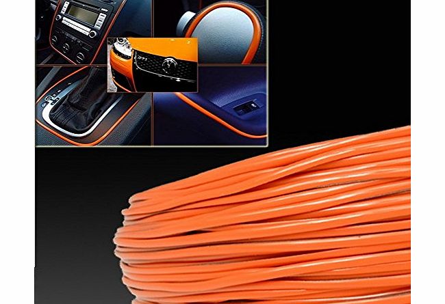 CCmall 5M Orange Car Grille Exterior Chrome Styling Decoration Moulding Trim Strip 4mm