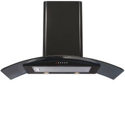 CDA 80cm Curved Glass Chimney Hood