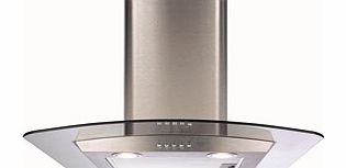 CDA ECP62SS Curved Glass 60cm Chimney Hood in