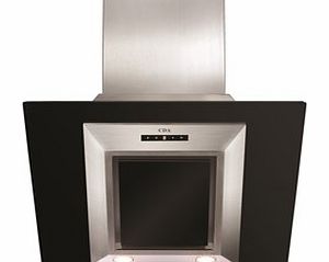 EVG6BL Designer Angled 60cm Chimney Hood In