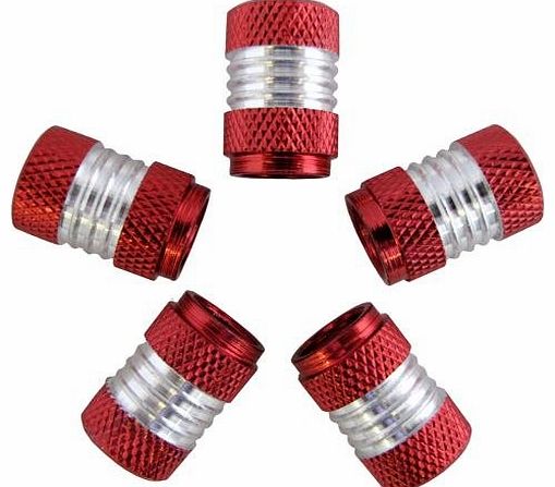 CE Car Accessories 5x Crossed Car/Bike Dust/ Valve Caps Red 