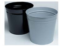 CEB CE black metal waste bin with 15 litre capacity,